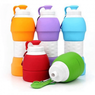 Collapsible Silicone Water Bottle, Leakproof, 580ml, BPA Free, Lightweight Price in Pakistan | LAPTAB