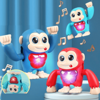 Electric Dancing Baby Monkey Toy with Music and 360 Rotating Arms