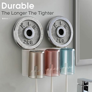 3 Cups Toothbrush Holder with Toothpaste Dispenser and Squeezer Price in Pakistan | LAPTAB