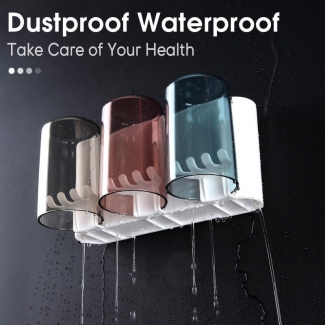 3 Cups Toothbrush Holder with Toothpaste Dispenser and Squeezer Price in Pakistan | LAPTAB