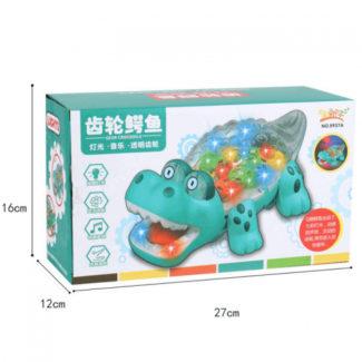 Transparent Gear Electric Crocodile Rotation Toy with Sounds and Lights Price in Pakistan | LAPTAB
