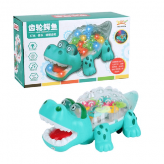 Transparent Gear Electric Crocodile Rotation Toy with Sounds and Lights Price in Pakistan | LAPTAB