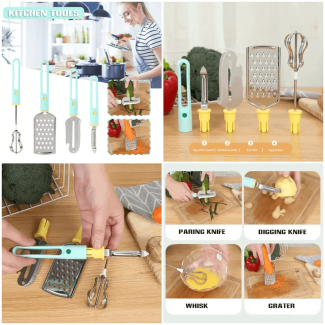 Stainless Steel 4 in 1 Kitchen Tools Set for Easy Food Preparation Price in Pakistan | LAPTAB