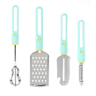 Stainless Steel 4 in 1 Kitchen Tools Set for Easy Food Preparation Price in Pakistan | LAPTAB