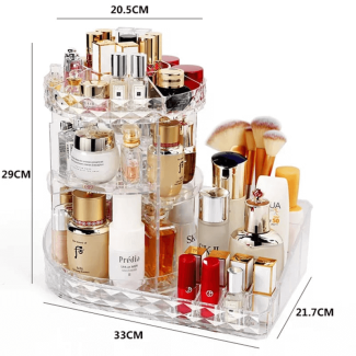 360 Rotating Multifunctional Cosmetic Storage Box for Makeup and Jewelry Price in Pakistan | LAPTAB
