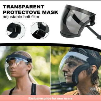 Super Protective Face Shield with Filter - Full Facial Coverage and Clarity