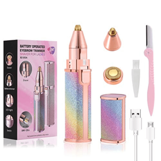 Electric Eyebrow Trimmer 2 In 1 Painless Hair Shaver for Sensitive Skin Price in Pakistan | LAPTAB