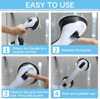 Suction Lock Helping Handle Safe Grip for Bathroom and Shower Stability Price in Pakistan | LAPTAB