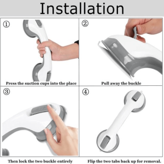 Suction Lock Helping Handle Safe Grip for Bathroom and Shower Stability Price in Pakistan | LAPTAB
