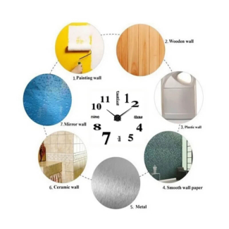 Modern DIY 3D Acrylic Wall Clock - Large Silent Home Decor Price in Pakistan | LAPTAB