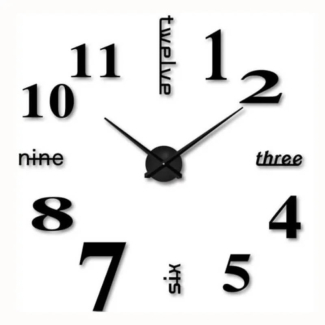 Modern DIY 3D Acrylic Wall Clock - Large Silent Home Decor Price in Pakistan | LAPTAB