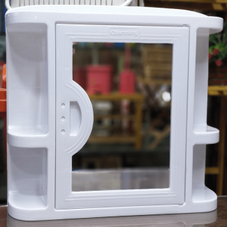 Wall Mounted Bathroom Cabinet Storage Rack with Multiple Tiers, Plastic Price in Pakistan | LAPTAB