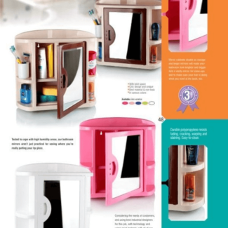 Wall Mounted Bathroom Cabinet Storage Rack with Multiple Tiers, Plastic Price in Pakistan | LAPTAB