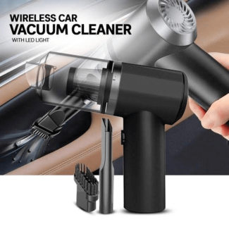 2 in 1 Wireless Car Vacuum Cleaner with LED Light for Wet/Dry Use