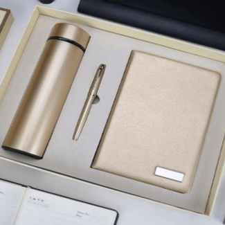 Exclusive Gift Wallet Box with Notepad, Pen, and Stainless Steel Water Bottle Price in Pakistan | LAPTAB