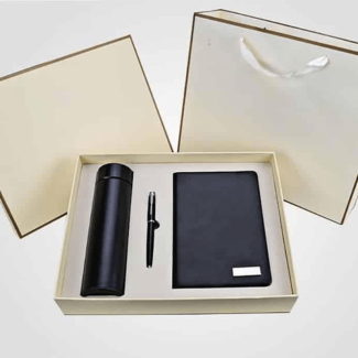 Exclusive Gift Wallet Box with Notepad, Pen, and Stainless Steel Water Bottle Price in Pakistan | LAPTAB