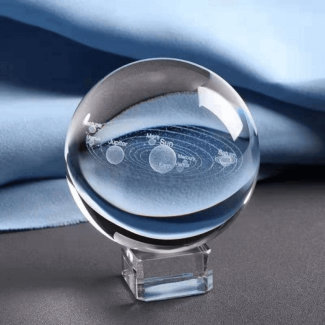 3D Solar System Glass Decor with Crystal Stand - Premium K9 Crystal Price in Pakistan | LAPTAB