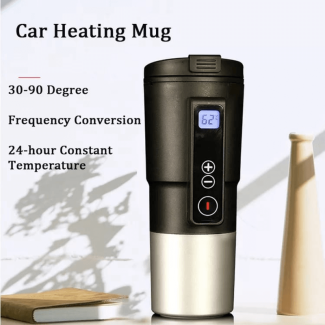 Car Auto Heating Cup with Dual Layer Insulation and Digital LCD Display Price in Pakistan | LAPTAB