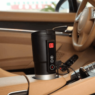 Car Auto Heating Cup with Dual Layer Insulation and Digital LCD Display Price in Pakistan | LAPTAB