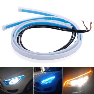 DRL LED Car Two Headlight Eyebrow Light Strip Price in Pakistan | LAPTAB