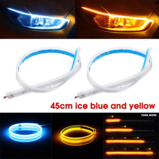 DRL LED Car Two Headlight Eyebrow Light Strip Price in Pakistan | LAPTAB