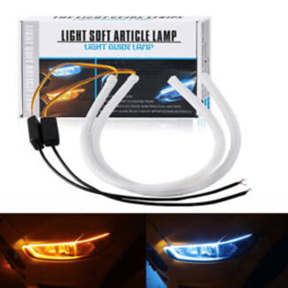 DRL LED Car Two Headlight Eyebrow Light Strip Price in Pakistan | LAPTAB