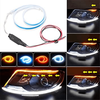 DRL LED Car Two Headlight Eyebrow Light Strip Price in Pakistan | LAPTAB