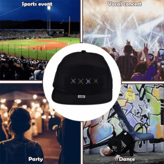Bluetooth Digital LED Cap with Customizable Message Display Price in Pakistan | LAPTAB