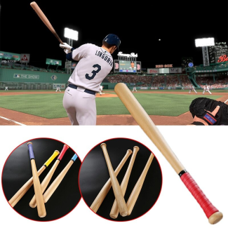 Solid Wood Polished Baseball Bat with Non-Slip Grip for Training and Play Price in Pakistan | LAPTAB