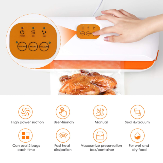 Portable Automatic Vacuum Sealer for Food with 10 Bags - Keep Food Fresh Price in Pakistan | LAPTAB
