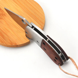 Self Defense Mini Folding Knife with Sandalwood Handle and Steel Blade Price in Pakistan | LAPTAB