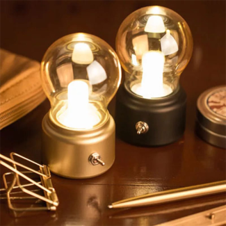 Retro Night Light - Portable Light Bulb Shaped Decor Lamp with USB Power Price in Pakistan | LAPTAB