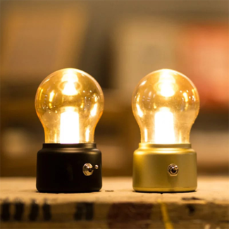 Retro Night Light - Portable Light Bulb Shaped Decor Lamp with USB Power Price in Pakistan | LAPTAB
