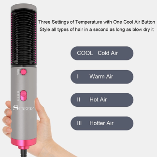 3 In 1 Hair Straightener Brush with Blow Dryer and Anti-Scald Protection Price in Pakistan | LAPTAB
