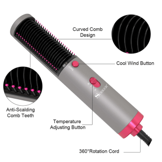 3 In 1 Hair Straightener Brush with Blow Dryer and Anti-Scald Protection Price in Pakistan | LAPTAB