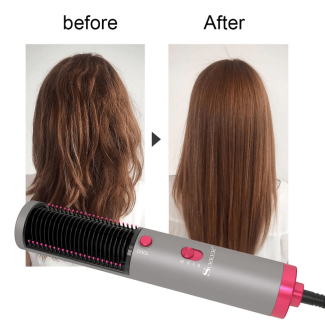 3 In 1 Hair Straightener Brush with Blow Dryer and Anti-Scald Protection Price in Pakistan | LAPTAB