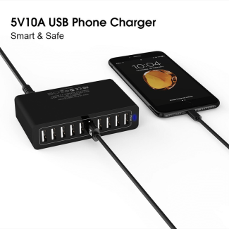 USB Hub 10 Quick Charge USB Charger Station