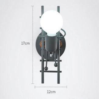 Little Man Black Iron Bulb Holder for LED Lights, 12cm x 28cm x 17cm Price in Pakistan | LAPTAB