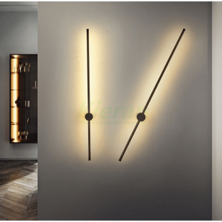 Modern Pointer Wall Lamp 93 cm - Black Aluminum with Warm Light Option Price in Pakistan | LAPTAB