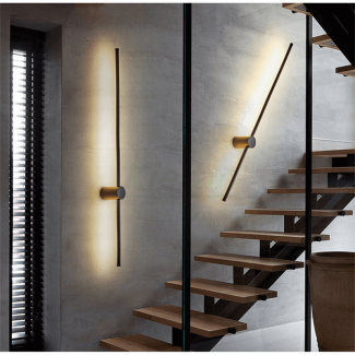 Modern Pointer Wall Lamp 93 cm - Black Aluminum with Warm Light Option Price in Pakistan | LAPTAB