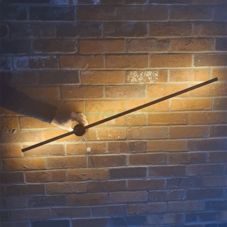 Modern Pointer Wall Lamp 93 cm - Black Aluminum with Warm Light Option Price in Pakistan | LAPTAB