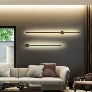 Modern Pointer Wall Lamp 93 cm - Black Aluminum with Warm Light Option Price in Pakistan | LAPTAB