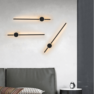 Modern Pointer Wall Lamp 93 cm - Black Aluminum with Warm Light Option Price in Pakistan | LAPTAB