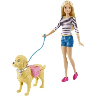 Barbie Blonde Doll with Dog Walker & Potty Pup for Ages 3 and Up Price in Pakistan | LAPTAB