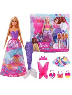 Barbie Dress Up Gift Set with Doll, Skirt, Crown, and Shoes for Ages 3-7 Price in Pakistan | LAPTAB