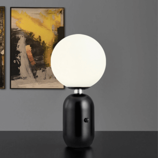 Glass Ball Desk Lamp - E27 Iron and Glass, Gold & Matte White Finish Price in Pakistan | LAPTAB
