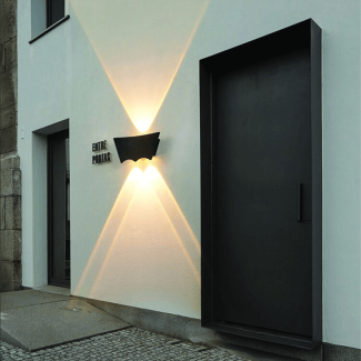 2 in 1 Up Down Black Bat Shaped Wall Lamp, Waterproof Aluminum Design Price in Pakistan | LAPTAB