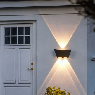 2 in 1 Up Down Black Bat Shaped Wall Lamp, Waterproof Aluminum Design Price in Pakistan | LAPTAB