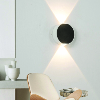 Up and Down Round Wall Light, Black Aluminum, 6W, 110/220V Price in Pakistan | LAPTAB