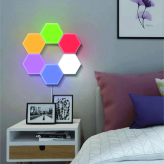 3 Pcs Hexagonal Colorful Touch Sensor Wall Light for Home Decor Price in Pakistan | LAPTAB